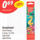 Värvipliiatsid Erich Krause, 6 tk/pk