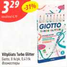 Viltpliiats Turbo Glitter Giotto, 8 tk/pk