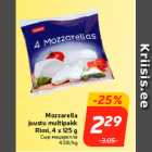 Mozzarella
juustu multipakk
Rimi, 4 x 125 g