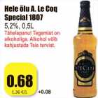 Allahindlus - Hele õlu A. Le Coq
Special 1807
5,2%, 0,5L