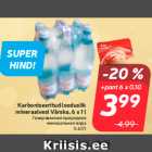 Karboniseeritud looduslik
mineraalvesi Värska, 6 x 1 l
