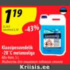 Klaasipesuvedelik -20*C metanooliga