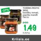 Allahindlus - TORRES PESTO 180G basiiliku, tomati, paprika-mandli