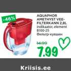 Allahindlus - AQUAPHOR 
AMETHYST VEEFILTERKANN 2,8L
indikaator, element 
B100-25