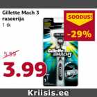 Allahindlus - Gillette Mach 3
raseerija
1 tk