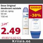 Allahindlus - Dove Originaal deodorant naistele