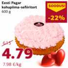 Allahindlus - Eesti Pagar
kohupiima-sefiiritort
600 g