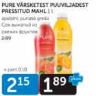 PURE VÄRSKETEST PUUVILJADEST PRESSITUD MAHL 1 L