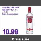 Allahindlus - SUURBRITANNIA VIIN
SMIRNOFF 40% 0,7L