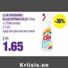 Allahindlus - CLIN WINDOWS
KLAASIPUHASTAJA 750ml
(+250ml tasuta)