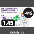 PUR BALSAM ALOE VERA
NÕUDEPESUVAHEND 1,35L