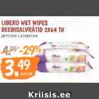 Allahindlus - LIBERO WET WIPES
BEEBISALVRÄTID 2X64 TK