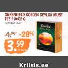 Allahindlus - GREENFIELD GOLDEN CEYLON MUST
TEE 100X2 G