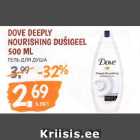 Allahindlus - DOVE DEEPLY
NOURISHING DUŠIGEEL
500 ML