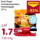 Allahindlus - Eesti Pagar
suitsukanapirukas
murulauguga
360 g