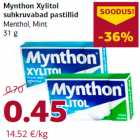 Allahindlus - Mynthon Xylitol
suhkruvabad pastillid