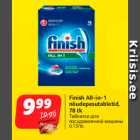 Allahindlus - Finish All-in-1
nõudepesutabletid,
78 tk