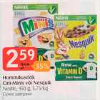 Hommikusöök Cini-Minis või Nesquik