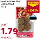 Allahindlus - Nõo Lihavürst BBQ
Lihanagitsad
260 g