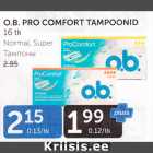 Allahindlus - o.B. PRO COMFORT TAMPOONID 16 TK