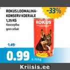 ROKUS LOOMALIHAKONSERV KOERALE 1,25 KG