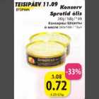 Allahindlus - Konserv Sprotid õlis 240g/168g/6tk