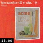 Allahindlus - Acme saumikser 400W, valge