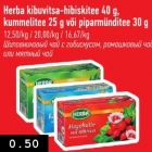 Allahindlus - Herba kibuvitsa-hibiskitee 40 g, kummelitee 25 g või piparmünditee 30 g