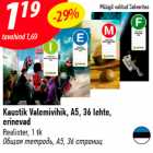 Kaustik Valemivihik, A5, 36 lehte,
erinevad
Realister, 1 tk