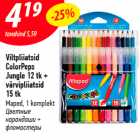 Viltpliiatsid
ColorPeps
Jungle 12 tk +
värvipliiatsid 15 tk
Maped, 1 komplekt