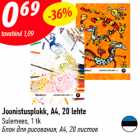 Joonistusplokk, A4, 20 lehte
Sulemees, 1 tk