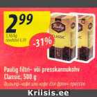 Paulig filtri- või presskannukohv Classic, 500 g