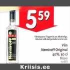 Allahindlus - Viin Nemiroff Original 4О%,5О сl 