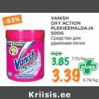 Allahindlus - VANISH
OXY ACTION
PLEKIEEMALDAJA
500G