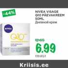 Allahindlus - NIVEA VISAGE
Q10 PÄEVAKREEM
50ML