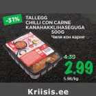 Allahindlus - TALLEGG
CHILLI CON CARNE
KANAHAKKLIHASEGUGA
500G