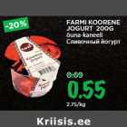 Allahindlus - FARMI KOORENE
JOGURT 200G
