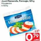 Juust Mozzarella, Formagia, 125 g
