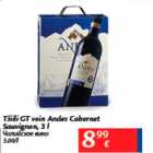 Allahindlus - Tšilli GT vein Andes Cabernet Sauvignon, 3 l