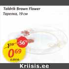 Allahindlus - Taldrik Brown Flower