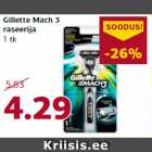 Allahindlus - Gillette Mach 3
raseerija
1 tk