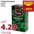 Allahindlus - Paulig President
kohv
500 g