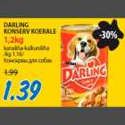 DARLING KONSERV KOERALE 1,2kg kanaliha-kalkuniliha