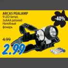 ARCAS PEALAMP 9 LED-lampi, 3xAAA patareid