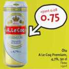 Allahindlus - Õlu A Le Coq Premium, 4,7%, 50 cl