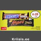 Allahindlus - Šokolaad . Mars, 2 x 69 g . Snickers, 2 x 75 g