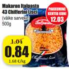 Allahindlus - Makaron Italpasta
43 Chifferini Lisci
