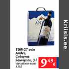 Allahindlus - Tšilli GT vein Andes, Cabernet Sauvignon, 3 l