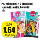 Pez mänguasi + kleepekat + puuvilj. maits. kommid 85 g