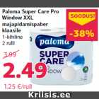 Allahindlus - Paloma Super Care Pro
Window XXL
majapidamispaber
klaasile